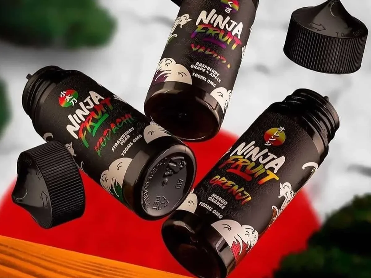 Vape & E-Liquid label example — printed by Lemur Labels